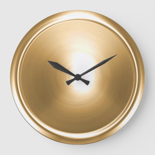 Gold Button Große Wanduhr (Vorderseite)