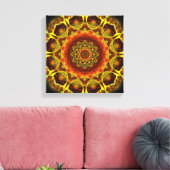 Gold Button Mandala Leinwanddruck (Insitu (Wohnzimmer))