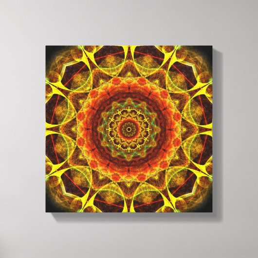 Gold Button Mandala Leinwanddruck (Vorderseite)