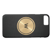 Gold Button und Black Stainless Steel Metal Case-Mate iPhone Hülle (Rückseite (Horizontal))