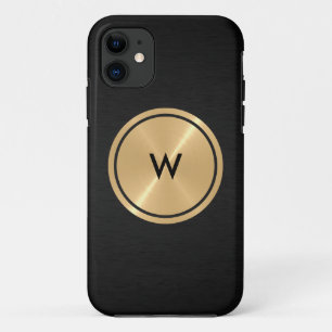 Gold Button und Black Stainless Steel Metal Case-Mate iPhone Hülle