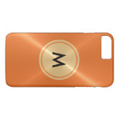 Gold Button und Orange Edelstahlmetall Case-Mate iPhone Hülle (Rückseite (Horizontal))