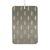 Gold Cactus auf Modern Chic Geo Triangle Gradient Autolufterfrischer (Vorderseite)