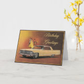 Gold Cadillac Elegante Geburtstagskarte Karte (Gelbe Blume)
