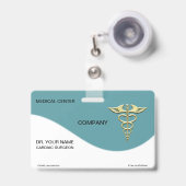 Gold Caduceus Ausweis (Vorderseite mit Ausziehbar)