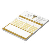 Gold Caduceus Black Wings Ärztliche Ernennung Notizblock (Rotiert)