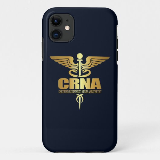 Gold Caduceus (CRNA) Case-Mate iPhone Hülle (Rückseite)