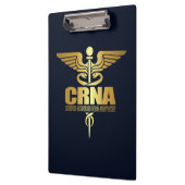 Gold Caduceus (CRNA) Klemmbrett (Links)