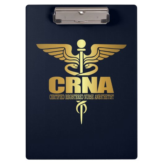 Gold Caduceus (CRNA) Klemmbrett (Vorderseite)
