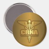 Gold Caduceus (CRNA) Magnet (Vorderseite/Rückseite)