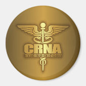 Gold Caduceus (CRNA) Magnet (Vorne)