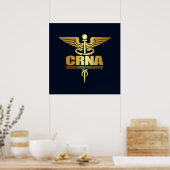 Gold Caduceus (CRNA) Poster (Küche)