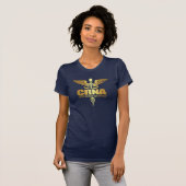 Gold Caduceus (CRNA) T-Shirt (Vorne ganz)