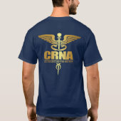 Gold Caduceus (CRNA) T-Shirt (Rückseite)