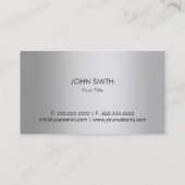 Gold Caduceus Elegant Silver Medical Billing Visitenkarte (Rückseite)