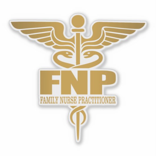 Gold Caduceus (FNP) Aufkleber (Vorderseite)