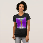 GOLD CADUCEUS MEDIZINISCHE SYMBOL,Lila T-Shirt (Vorne ganz)