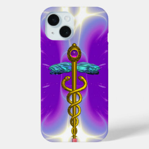 GOLD CADUCEUS MEDIZINISCHE SYMBOL,Lila Violette Case-Mate iPhone Hülle