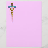 GOLD CADUCEUS MEDIZINISCHES SYMBOL (Vorderseite)