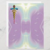 GOLD CADUCEUS MEDIZINISCHES SYMBOL (Vorne/Hinten)