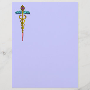 GOLD CADUCEUS MEDIZINISCHES SYMBOL