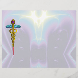 GOLD CADUCEUS MEDIZINISCHES SYMBOL