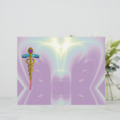 GOLD CADUCEUS MEDIZINISCHES SYMBOL (Stehend Vorderseite)