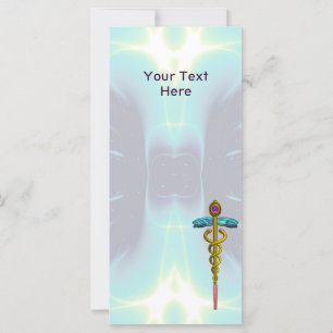 GOLD CADUCEUS MEDIZINISCHES SYMBOL