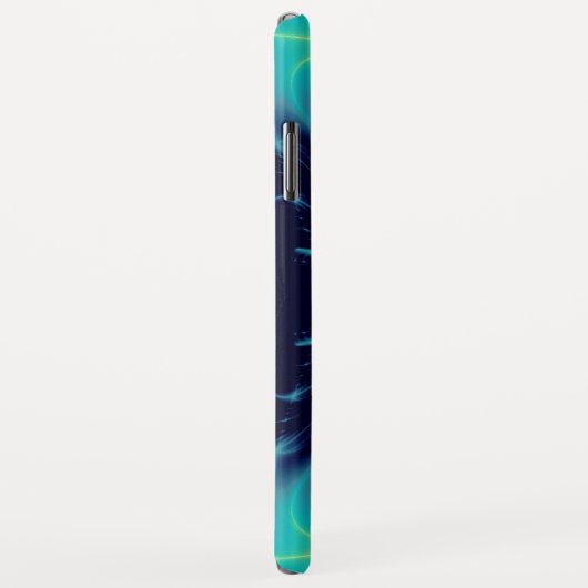 GOLD CADUCEUS MEDIZINISCHES SYMBOL, Blautürkis Aqu Case-Mate iPhone Hülle (Hinten/Rechts)