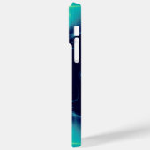 GOLD CADUCEUS MEDIZINISCHES SYMBOL, Blautürkis Aqu Case-Mate iPhone Hülle (Rückseite / Links)