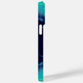 GOLD CADUCEUS MEDIZINISCHES SYMBOL, Blautürkis Aqu Case-Mate iPhone Hülle (Rückseite / Rechts)