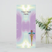 GOLD CADUCEUS MEDIZINISCHES SYMBOL Lila grün (Stehend Vorderseite)