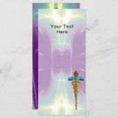 GOLD CADUCEUS MEDIZINISCHES SYMBOL Lila grün (Vorne/Hinten)