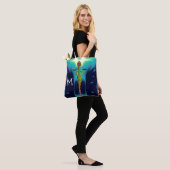 GOLD CADUCEUS MEDIZINISCHES SYMBOL-MONOGRAMM, Aqua Tasche (Am Model)