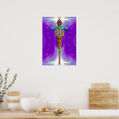 GOLD CADUCEUS Medizinisches Symbol Ultra-Violet Li Poster (Küche)
