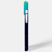 GOLD CADUCEUS MONOGRAM, Aquamarines Aqua Blau Case-Mate iPhone Hülle (Rückseite / Links)