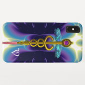 GOLD CADUCEUS MONOGRAM Case-Mate iPhone HÜLLE (Rückseite (Horizontal))