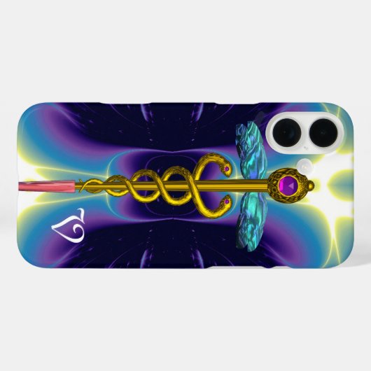 GOLD CADUCEUS MONOGRAM Case-Mate iPhone HÜLLE (Rückseite (Horizontal))