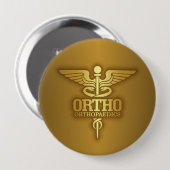 Gold Caduceus (ORTHO) Button (Vorne & Hinten)