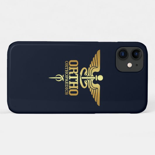 Gold Caduceus (ORTHO) Case-Mate iPhone Hülle (Rückseite (Horizontal))
