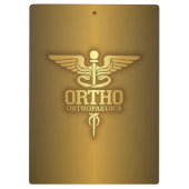 Gold Caduceus (ORTHO) Klemmbrett (Rückseite)