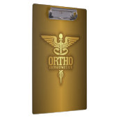 Gold Caduceus (ORTHO) Klemmbrett (Rechts)