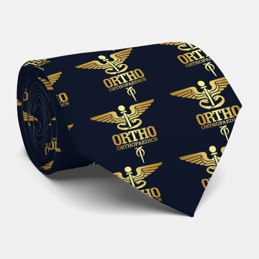 Gold Caduceus (ORTHO) Krawatte (Gerollt)