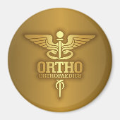 Gold Caduceus (ORTHO) Magnet (Vorne)