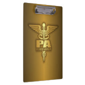 Gold Caduceus (PA) Klemmbrett (Rechts)