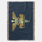 Gold Caduceus (PharmD) Decke (Vorderseite Vertikal)