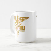 Gold Caduceus (PharmD) Kaffeetasse (Vorderseite Links)