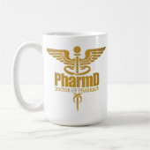 Gold Caduceus (PharmD) Kaffeetasse (Links)