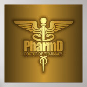 Gold Caduceus (PharmD) Poster (Vorne)