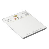 Gold Caduceus & Stethoscope with Heart Medical Notizblock (angewinkelt)